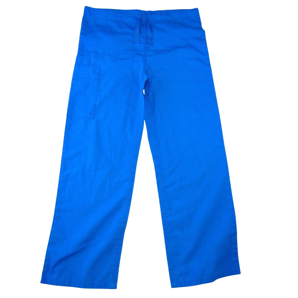 Cherokee Workwear Royal Blue‎ Scrub Pants Cargo Drawstring Womens XS